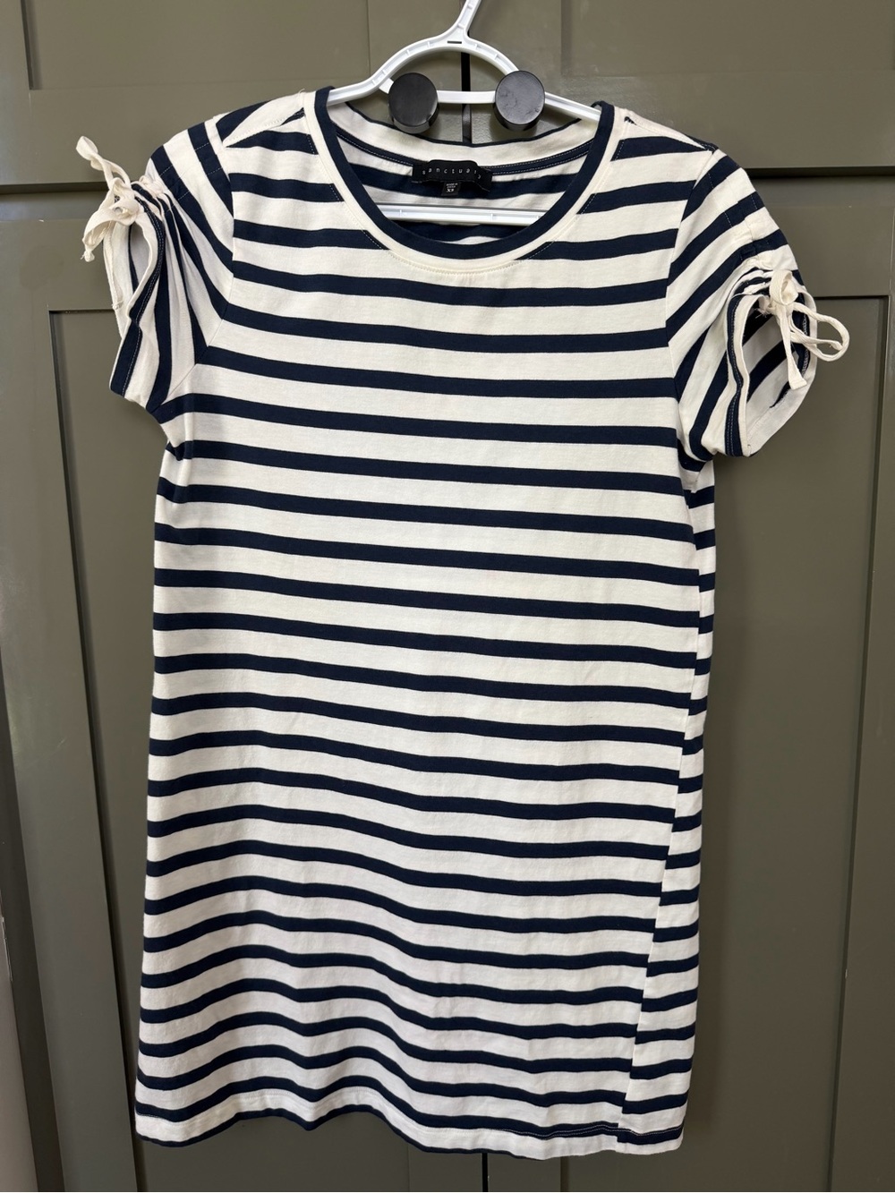 Sanctuary Navy and White Striped Crewneck Dress